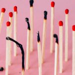 Burnout Concept - Burned Matchsticks
