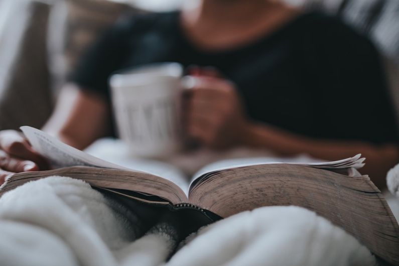 Relax - person holding coffee mug
